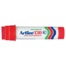 Artline 130 Permanent Marker 30mm Chisel Nib Red Box 6 113002 (Box 6) - SuperOffice