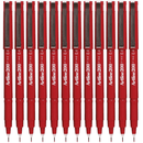 Artline 200 Fineliner Felt Tip Pen 0.4mm Red Box 12 Bulk 120002 (Box 12) - SuperOffice