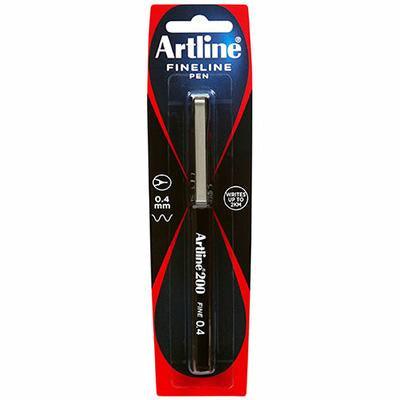 Artline 200 Fineliner Pen 0.4Mm Black Hang Sell 120061 - SuperOffice