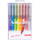 Artline 200 Fineliner Pen 0.4mm Bright Assorted Colours Wallet Pack 8 1200748HS - SuperOffice