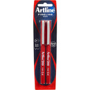 Artline 200 Fineliner Pen 0.4Mm Red Pack 2 120066 - SuperOffice