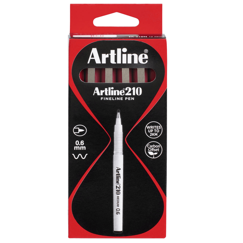 Artline 210 Fineline Pen 0.6mm Magenta Box 12 121016 (Box 12) - SuperOffice