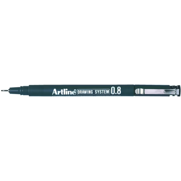 Artline 238 Drawing System Pen 0.8mm Black Pigment Ink Water Resistant Box 12 123801 (Box 12) - SuperOffice