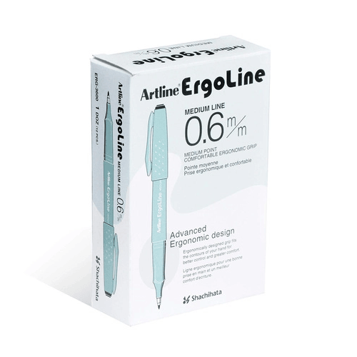 Artline 3600 Ergoline Fibre Tip Pen 0.6mm Medium Black Box 12 136001 (Box 12) - SuperOffice