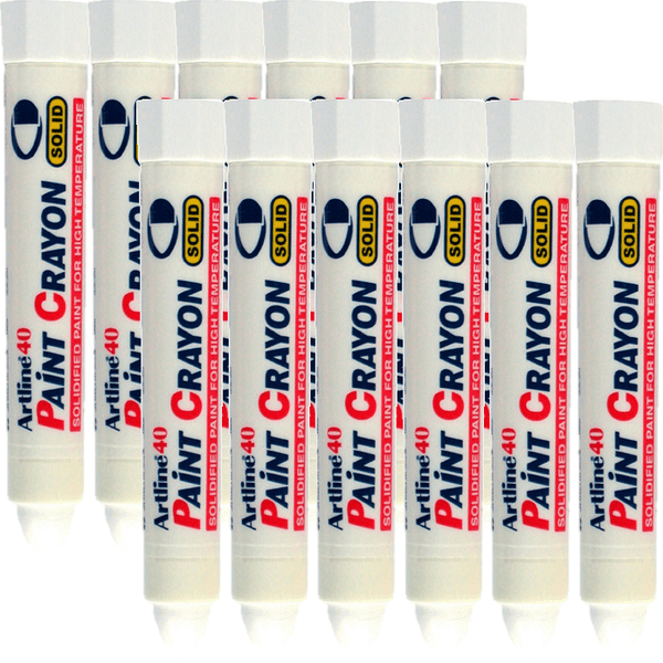 Artline 40 Permanent Paint Crayon Solid White Box 12 104033 (Box 12) - SuperOffice