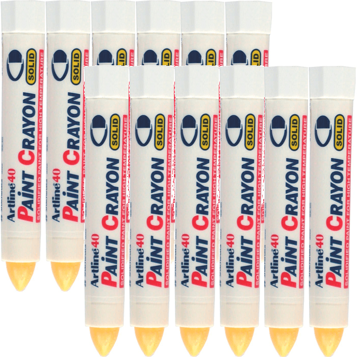 Artline 40 Permanent Paint Crayon Yellow Solid Box 12 104007 (Box 12) - SuperOffice