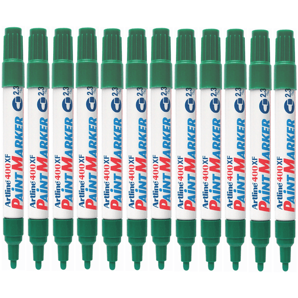 Artline 400 XF Paint Marker Bullet 2.3mm Green Box 12 140004 (Box 12) - SuperOffice