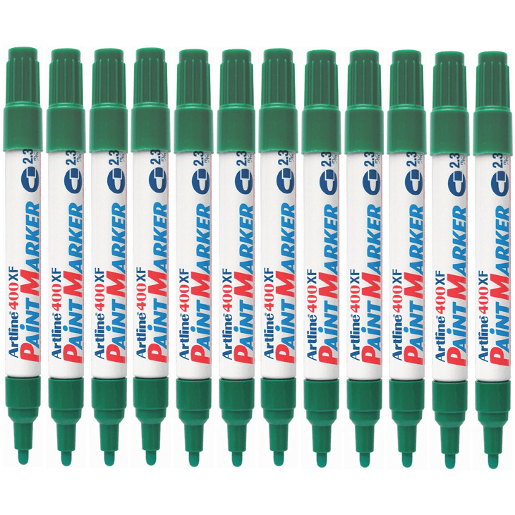 Artline 400 XF Paint Marker Bullet 2.3mm Green Box 12 140004 (Box 12) - SuperOffice