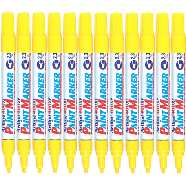 Artline 400 XF Paint Marker Bullet 2.3mm Yellow Box 12 140007 (Box 12) - SuperOffice