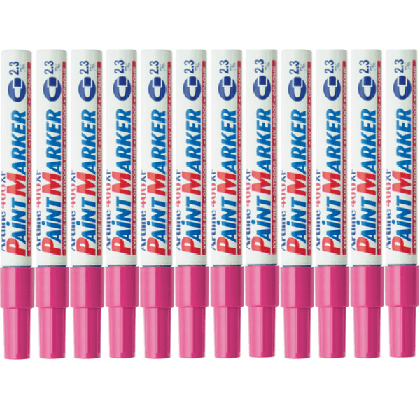 Artline 400XF Paint Marker Pen Bullet 2.3mm Tip Pink 400 Box 12 140009 (Box 12) - SuperOffice