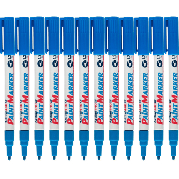 Artline 440XF Paint Marker Bullet Tip 1.2mm Blue Box 12 144003 (Box 12) - SuperOffice