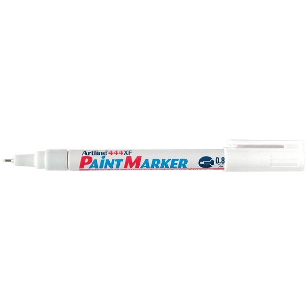 Artline 444 Paint Marker Bullet 0.8mm White 444XF Box 12 144433 (Box 12) - SuperOffice
