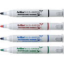 Artline 527 Eco Recycled Whiteboard Marker 2mm Bullet Assorted Wallet 4 Black Blue Green Red 157544 - SuperOffice