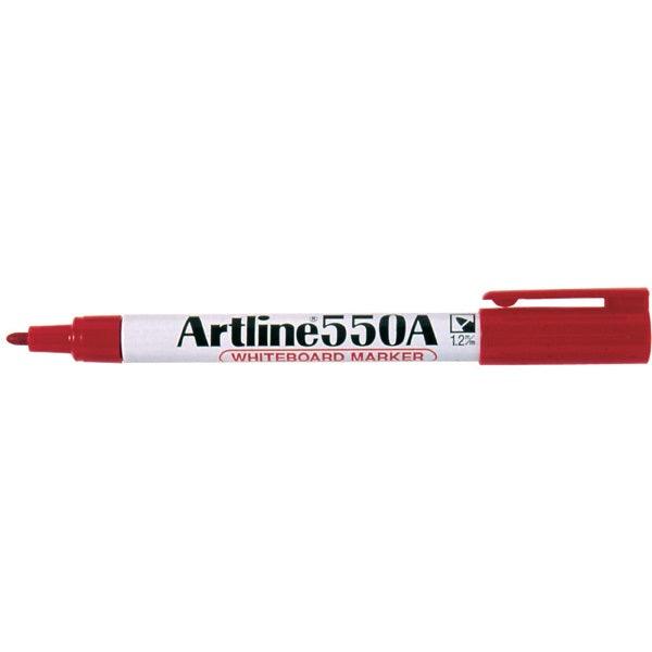 Artline 550A Whiteboard Marker 1.2mm Bullet Red Box 12 155002A (Box 12) - SuperOffice