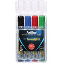 Artline 577 Whiteboard Marker 2mm Assorted Colours Wallet 4 Hard Case 157744HC - SuperOffice