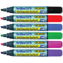 Artline 579 Whiteboard Marker 5mm Chisel Assorted Wallet 6 157946 - SuperOffice