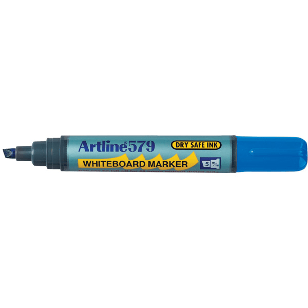 Artline 579 Whiteboard Marker 5mm Chisel Blue Box 12 157903 (Box 12) - SuperOffice