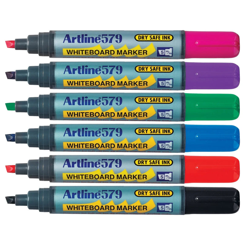Artline 579 Whiteboard Markers Magnetic Hard Case 6 Pack 157946HC - SuperOffice