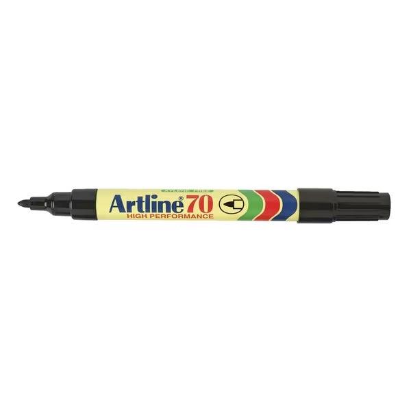 Artline 70 Permanent Marker 1.5mm Bullet Black Pack 12 Artline 70 Black (12pk Loose) - SuperOffice