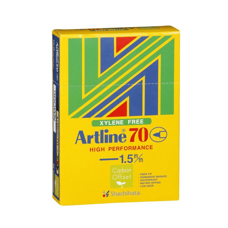 Artline 70 Permanent Marker 1.5mm Bullet Tip Black Box 12 107001 - SuperOffice