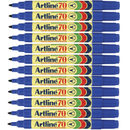Artline 70 Permanent Marker 1.5mm Bullet Tip Blue Box 12 107003 - SuperOffice