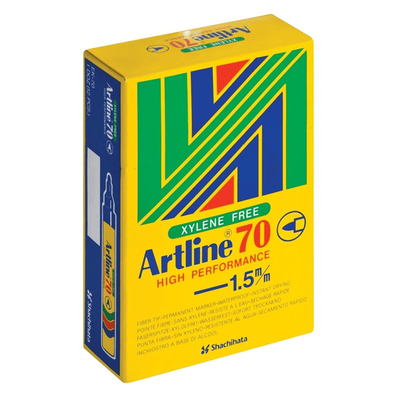 Artline 70 Permanent Marker 1.5mm Bullet Tip Brights Assorted Colours Box 12 107044 - SuperOffice