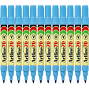 Artline 70 Permanent Marker 1.5mm Bullet Tip Nib Light Sky Blue Box 12 107013 (Box 12) - SuperOffice