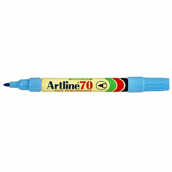 Artline 70 Permanent Marker 1.5mm Bullet Tip Nib Light Sky Blue Box 12 107013 (Box 12) - SuperOffice
