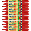 Artline 70 Permanent Marker 1.5mm Bullet Tip Red Box 12 107002 - SuperOffice