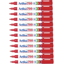 Artline 700 Permanent Marker 0.7mm Bullet Tip Red Box 12 170002 (Box 12) - SuperOffice