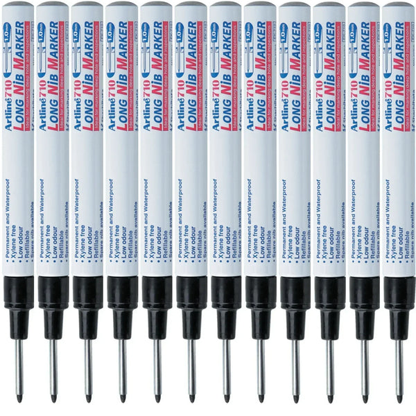 Artline 710 Long Nib Tip 1.0mm Bullet Marker Black Box 12 171001 (Box 12) - SuperOffice