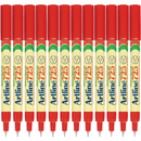 Artline 725 Permanent Marker 0.4mm Fine Tip Red Box 12 172502 (Box 12) - SuperOffice