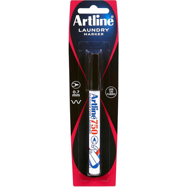 Artline 750 Laundry Marker 0.7Mm Bullet Black Hangsell 175061 - SuperOffice