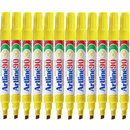 Artline 90 Permanent Marker Chisel Tip 2-5Mm Yellow Box 12 109007 (Box 12) - SuperOffice