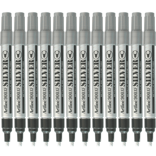 Artline 900XF Paint Marker Bullet Tip Nib 2.3mm Metallic Silver Box 12 190032 (Box 12) - SuperOffice