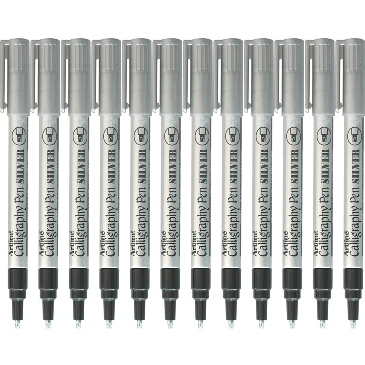 Artline 993 Calligraphy Pen 2.5mm Silver Box 12 1243032 (Box 12) - SuperOffice