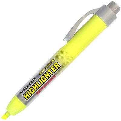 Artline Clix Highlighter Retractable Chisel 4Mm Yellow 106307 - SuperOffice