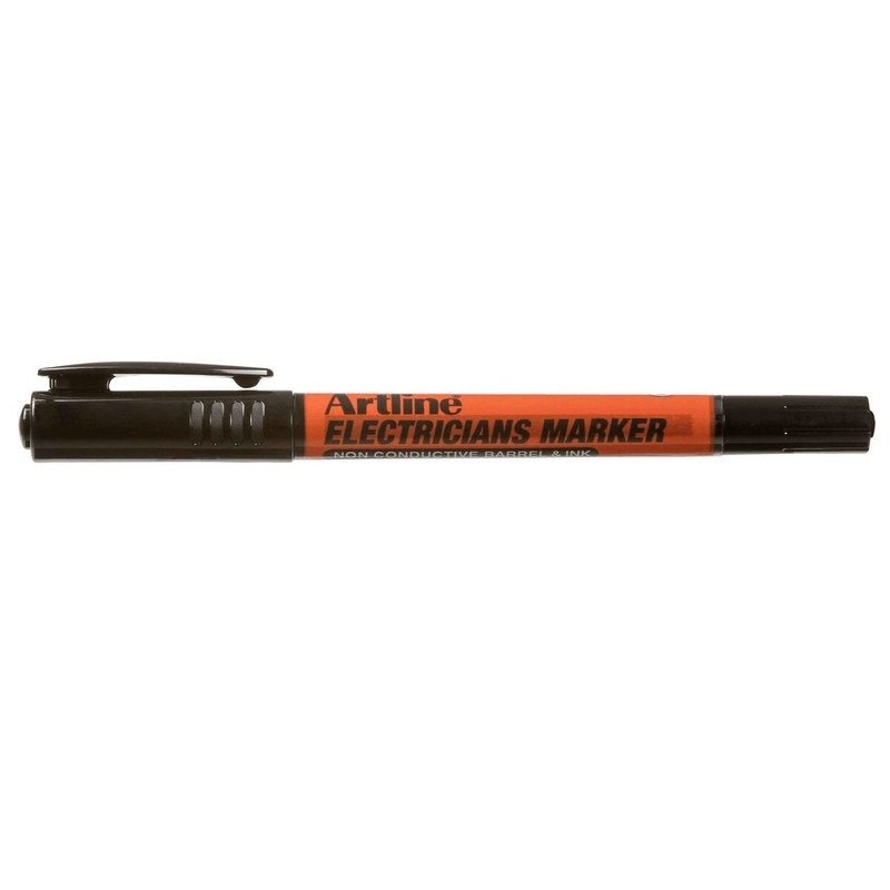 Artline Electricians Dual Nib Permanent Marker 0.4mm/1.0mm Black Box 12 195301B (Box 12) - SuperOffice