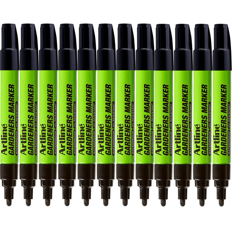 Artline Garden Waterproof Permanent Marker Black 2.3mm Box 12 195701B (Box 12) - SuperOffice