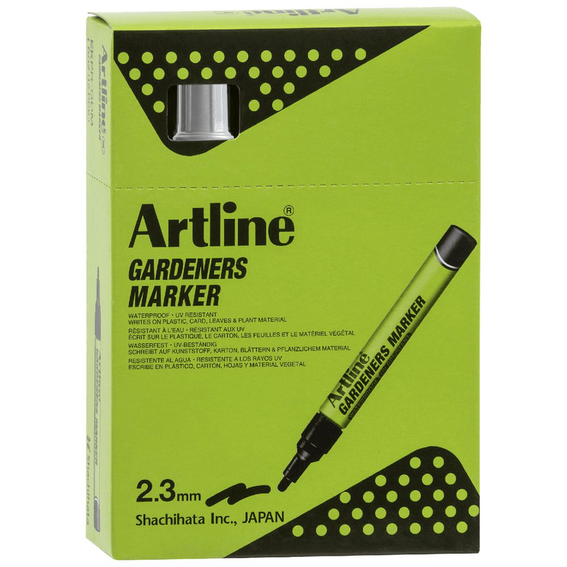 Artline Garden Waterproof Permanent Marker Silver Box 12 195762S (Box 12) - SuperOffice