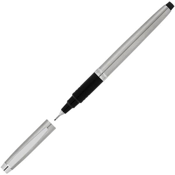 Artline Signature Silver Barrel Fineliner Pen 0.4Mm Black 149201 - SuperOffice