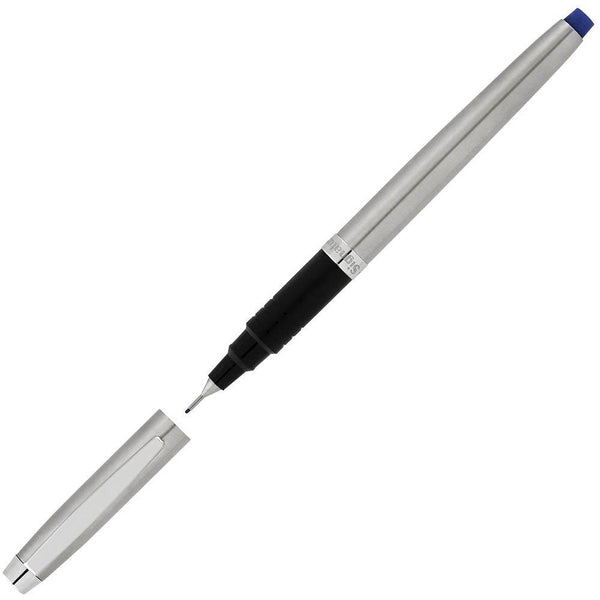 Artline Signature Silver Barrel Fineliner Pen 0.4Mm Blue 149203 - SuperOffice