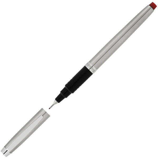 Artline Signature Silver Barrel Fineliner Pen 0.4Mm Red 149202 - SuperOffice