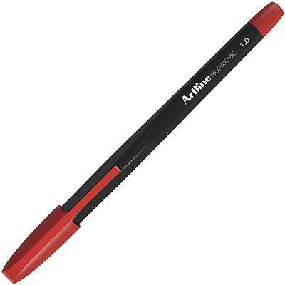 Artline Supreme Ballpoint Pen Red Box 12 181002 - SuperOffice