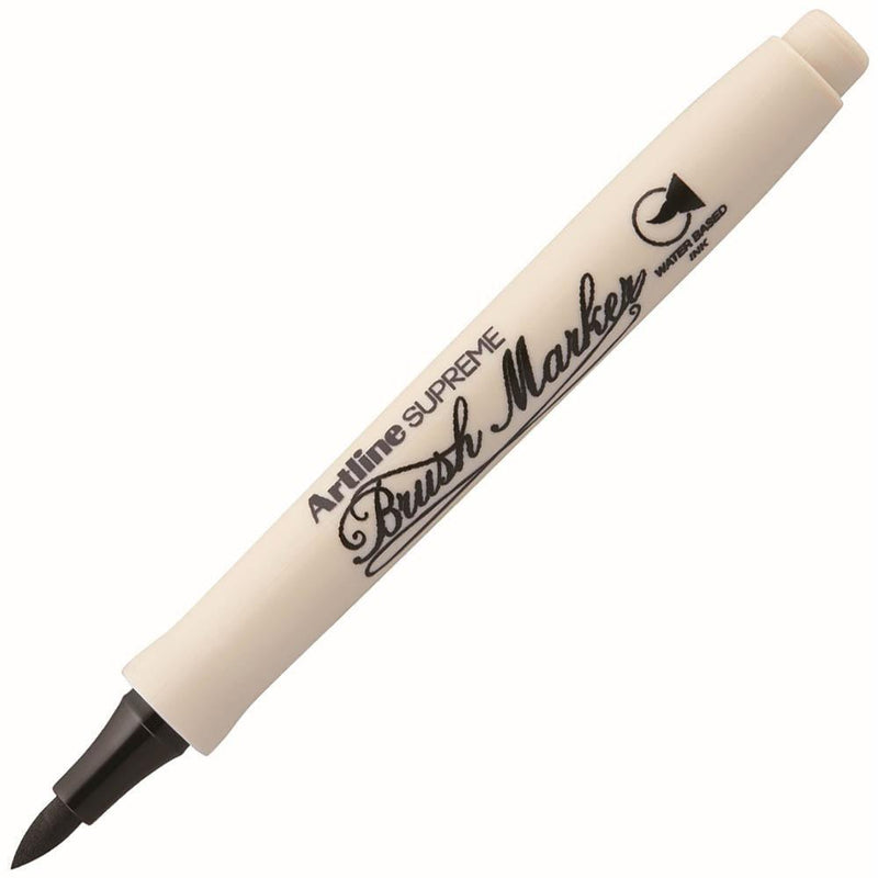 Artline Supreme Brush Marker Black Box 12 108101 (Box 12) - SuperOffice