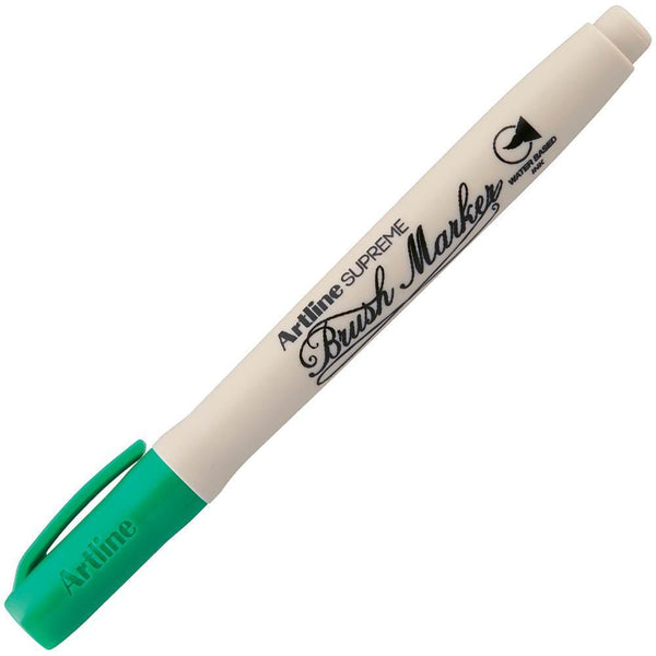 Artline Supreme Brush Marker Green Box 12 108104 - SuperOffice