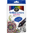 Artline Supreme Fineline Pens 0.4mm Assorted Colours Pack 10 Set 102110 - SuperOffice