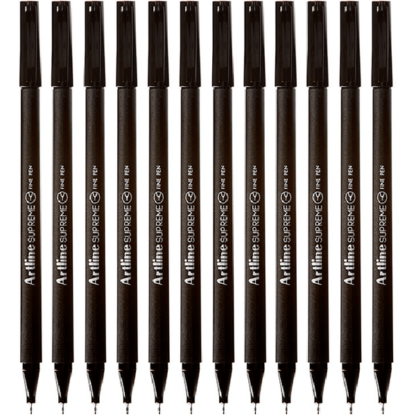Artline Supreme Fineliner Pen 0.4mm Black Box 12 Fineliner 102101 (Box 12) - SuperOffice
