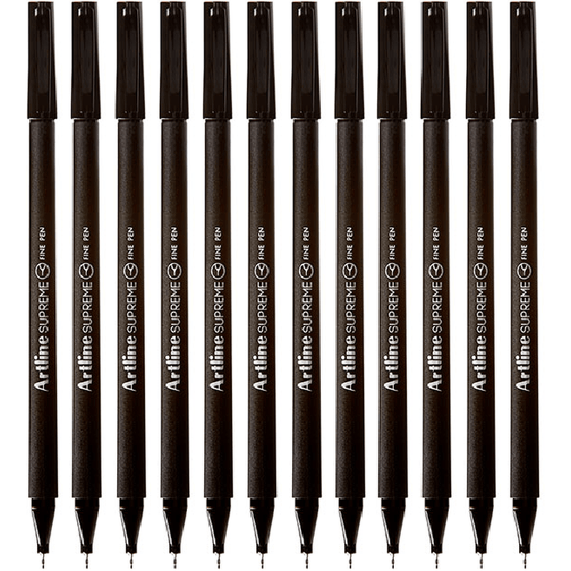 Artline Supreme Fineliner Pen 0.4mm Black Box 12 Fineliner 102101 (Box 12) - SuperOffice
