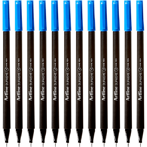 Artline Supreme Fineliner Pen 0.4mm Blue Box 12 Fineline 102103 (Box 12) - SuperOffice